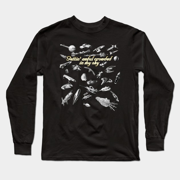 Crowded Sky Long Sleeve T-Shirt by custardface